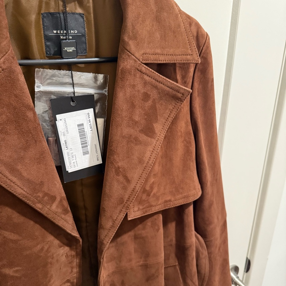 NWT Weekend Max Mara Leather Trench Coat - Picture 2 of 16